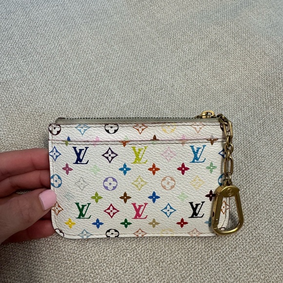 Louis Vuitton Accessories - Louis Vuitton Multicolor Key Pouch Monogram Clés Coin Card Holder Murakami 🌈